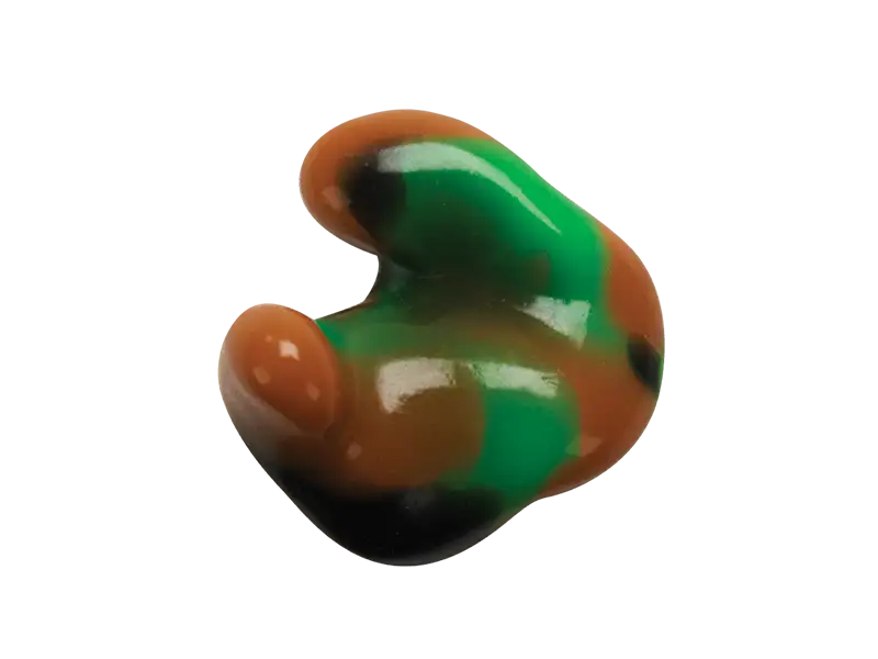 brown and green hearing protection mold from lab series